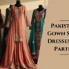 Pakistani gown style dresses for party event